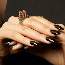 Load image into Gallery viewer, Maneater Ring: Pink Elephant and Tipsy Writer