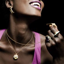 Load image into Gallery viewer, Juana Peekaboo Skull Locket - Black Diamonds