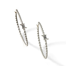 Load image into Gallery viewer, Barbed Wire Hoop Earrings