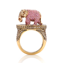 Load image into Gallery viewer, Maneater Ring: Pink Elephant and Tipsy Writer