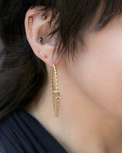Load image into Gallery viewer, Barbed Wire Hoop Earrings