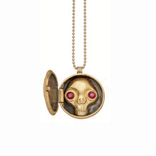 Load image into Gallery viewer, Juana Peekaboo Skull Locket - Heart