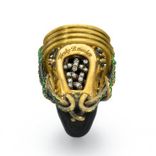 Load image into Gallery viewer, Onyx Skull Ring