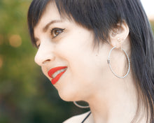 Load image into Gallery viewer, Barbed Wire Hoop Earrings