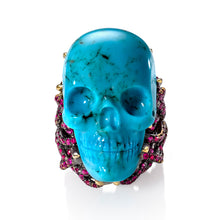 Load image into Gallery viewer, Turquoise Skull Ring