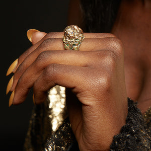 Maneater Ring: Lion and Hunter