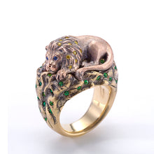 Load image into Gallery viewer, Maneater Ring: Lion and Hunter