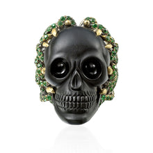 Load image into Gallery viewer, Onyx Skull Ring